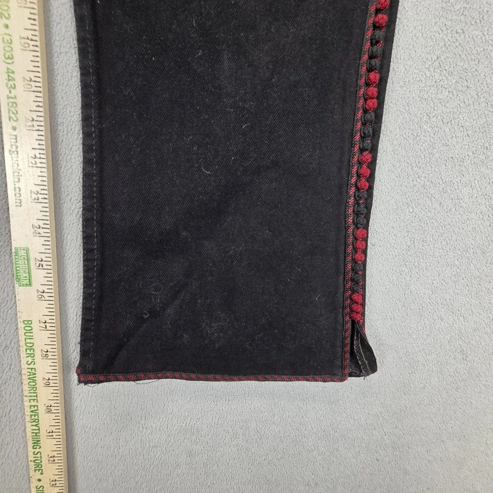 VTG‎ Levis 501 Jeans Mens Black Straight USA Red Trim 90s Modified Fits 28x29